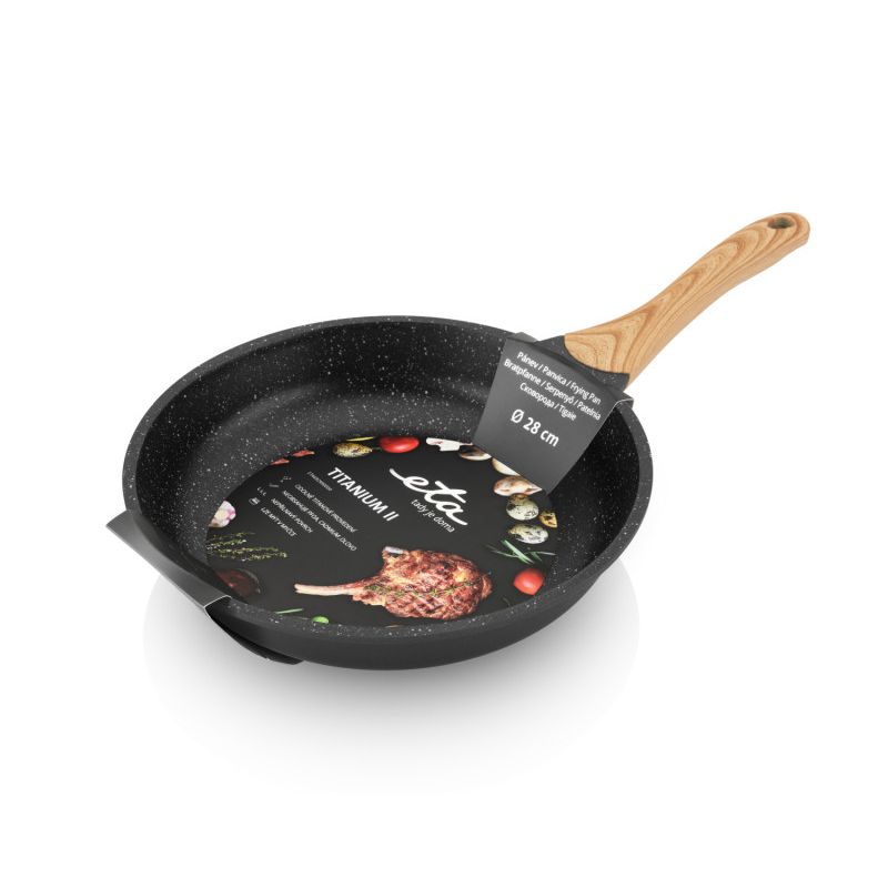 Casa si Gradina - Bucatarie si vesela - Vase pentru gatit - Tigai si seturi - Tigaie ETA Titan II 6929 90000, suprafata antiaderenta din titan, 28 cm, potrivita pentru toate tipurile de incalzire - Infinity.ro
