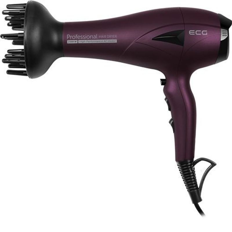 Ingrijire personala si Cosmetice - Aparate & accesorii ingrijire personala - Hair styling - Uscatoare de par - Uscator de par ECG VV 3121 Professional cu ionizare, 2100 W, 2 viteze, 3 setari de temperatura - Infinity.ro