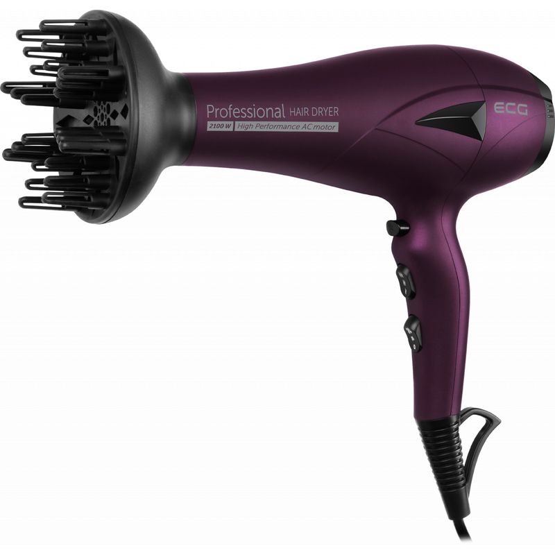 Ingrijire personala si Cosmetice - Aparate & accesorii ingrijire personala - Hair styling - Uscatoare de par - Uscator de par ECG VV 3121 Professional cu ionizare, 2100 W, 2 viteze, 3 setari de temperatura - Infinity.ro