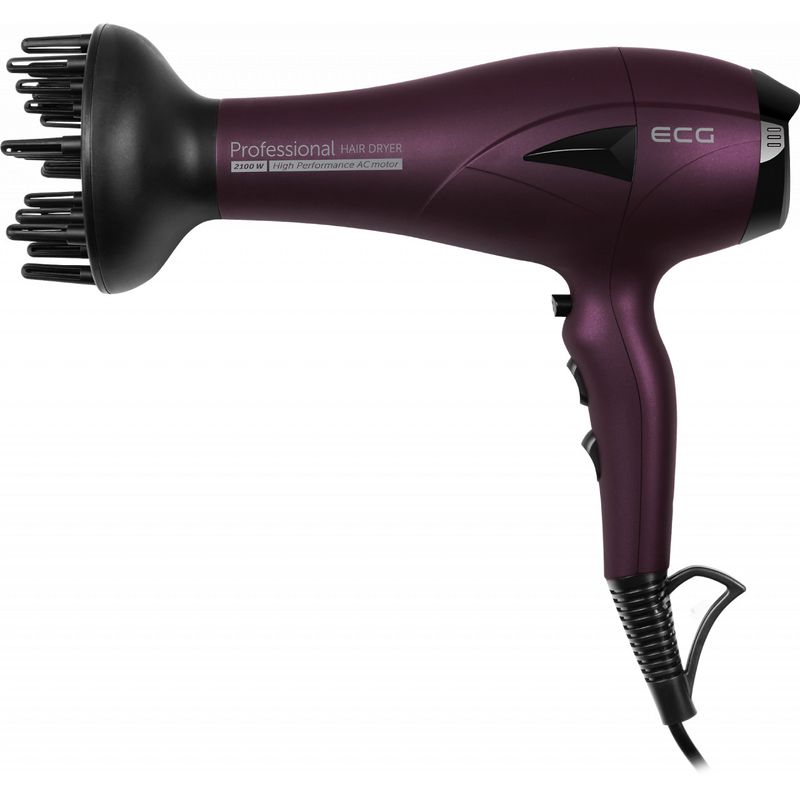 Ingrijire personala si Cosmetice - Aparate & accesorii ingrijire personala - Hair styling - Uscatoare de par - Uscator de par ECG VV 3121 Professional cu ionizare, 2100 W, 2 viteze, 3 setari de temperatura - Infinity.ro