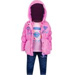 Fashion, accesorii si bijuterii - Copii - Imbracaminte copii - Treninguri si compleuri copii - Set Superman 3 piese pentru copii,APH0175,Roz, 6 luni Roz - Infinity.ro