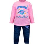 Fashion, accesorii si bijuterii - Copii - Imbracaminte copii - Treninguri si compleuri copii - Set Superman 3 piese pentru copii,APH0175,Roz, 6 luni Roz - Infinity.ro