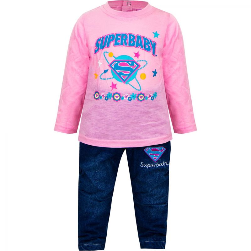 Fashion, accesorii si bijuterii - Copii - Imbracaminte copii - Treninguri si compleuri copii - Set Superman 3 piese pentru copii,APH0175,Roz, 6 luni Roz - Infinity.ro