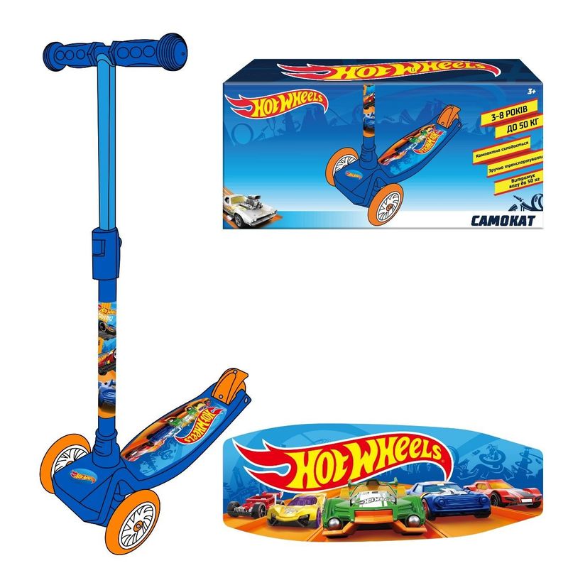 Sport si Outdoor - Role, trotinete si skateboard - Trotinete copii - Trotineta cu 3 roti hot wheels cu ghiozdan - Infinity.ro