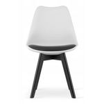 Casa si Gradina - Mobilier - Scaune si fotolii - Scaune - Scaun bucatarie/living, Artool, Mark, PP, lemn, alb si negru, perna neagra, 49x43x82 cm - Infinity.ro