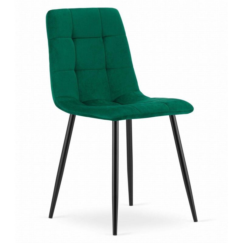 Casa si Gradina - Mobilier - Scaune si fotolii - Scaune - Set 4 scaune bucatarie/living, Artool, Kara, catifea, metal, verde si negru, 44.5x50.5x87 cm - Infinity.ro