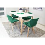 Casa si Gradina - Mobilier - Scaune si fotolii - Scaune - Scaun stil scandinav, Artool, Lago, catifea, lemn, verde, 48x43x74 cm - Infinity.ro