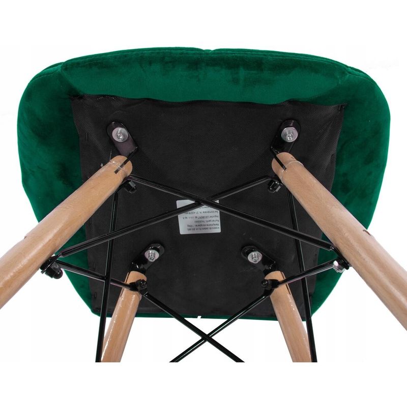 Casa si Gradina - Mobilier - Scaune si fotolii - Scaune - Scaun stil scandinav, Artool, Lago, catifea, lemn, verde, 48x43x74 cm - Infinity.ro