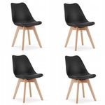 Casa si Gradina - Mobilier - Scaune si fotolii - Scaune - Set 4 scaune bucatarie/living, Artool, Mark, PP, lemn, negru, 49x43x82 cm - Infinity.ro