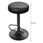 Casa si Gradina - Mobilier - Scaune si fotolii - Scaune - Scaun de bucatarie/bar, Artool, Rojst, rotativ, piele ecologica, negru, 38x38x62-83 cm - Infinity.ro