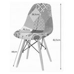 Casa si Gradina - Mobilier - Scaune si fotolii - Scaune - Scaun bucatarie/living, Artool, Seul, textil, lemn, mozaic multicolor, 46.5x56.5x82.5 cm - Infinity.ro