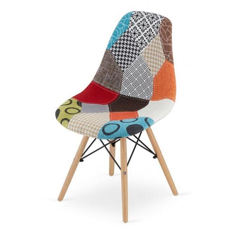 Casa si Gradina - Mobilier - Scaune si fotolii - Scaune - Scaun bucatarie/living, Artool, Seul, textil, lemn, mozaic multicolor, 46.5x56.5x82.5 cm - Infinity.ro