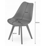 Casa si Gradina - Mobilier - Scaune si fotolii - Scaune - Scaun bucatarie/living, Artool, Mark, PP, lemn, alb si negru, 49x55.5x82.5 cm - Infinity.ro