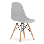 Casa si Gradina - Mobilier - Scaune si fotolii - Scaune - Scaun stil scandinav, Artool, Osaka, PP, lemn, gri, 46x54x81 cm - Infinity.ro
