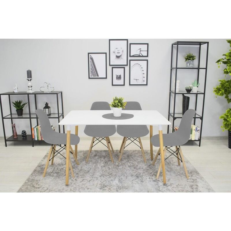 Casa si Gradina - Mobilier - Scaune si fotolii - Scaune - Scaun stil scandinav, Artool, Osaka, PP, lemn, gri, 46x54x81 cm - Infinity.ro