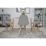 Casa si Gradina - Mobilier - Scaune si fotolii - Scaune - Scaun stil scandinav, Artool, Osaka, PP, lemn, gri, 46x54x81 cm - Infinity.ro
