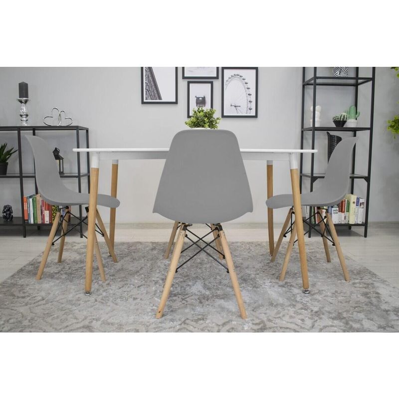 Casa si Gradina - Mobilier - Scaune si fotolii - Scaune - Scaun stil scandinav, Artool, Osaka, PP, lemn, gri, 46x54x81 cm - Infinity.ro