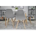 Casa si Gradina - Mobilier - Scaune si fotolii - Scaune - Scaun stil scandinav, Artool, Osaka, PP, lemn, gri, 46x54x81 cm - Infinity.ro