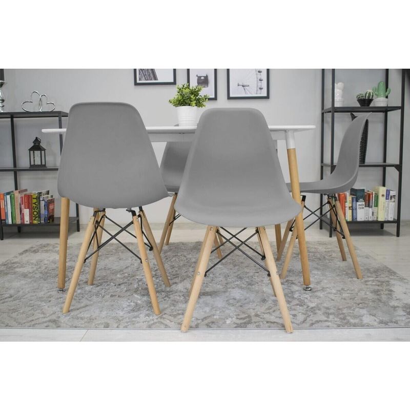 Casa si Gradina - Mobilier - Scaune si fotolii - Scaune - Scaun stil scandinav, Artool, Osaka, PP, lemn, gri, 46x54x81 cm - Infinity.ro