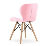 Casa si Gradina - Mobilier - Scaune si fotolii - Scaune - Scaun stil scandinav, Artool, Lago, piele ecologica, lemn, roz, 47x52x73 cm - Infinity.ro