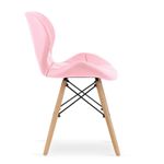Casa si Gradina - Mobilier - Scaune si fotolii - Scaune - Scaun stil scandinav, Artool, Lago, piele ecologica, lemn, roz, 47x52x73 cm - Infinity.ro