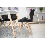 Casa si Gradina - Mobilier - Scaune si fotolii - Scaune - Scaun stil scandinav, Artool, Lago, catifea, lemn, negru, 48x43x74 cm - Infinity.ro