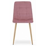 Casa si Gradina - Mobilier - Scaune si fotolii - Scaune - Scaun bucatarie/dining, Artool, Kara, catifea, lemn, roz, 44.5x50.5x87 cm - Infinity.ro