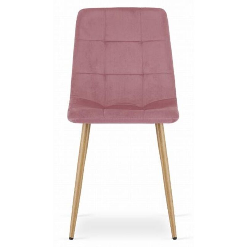 Casa si Gradina - Mobilier - Scaune si fotolii - Scaune - Scaun bucatarie/dining, Artool, Kara, catifea, lemn, roz, 44.5x50.5x87 cm - Infinity.ro