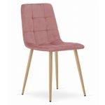 Casa si Gradina - Mobilier - Scaune si fotolii - Scaune - Scaun bucatarie/dining, Artool, Kara, catifea, lemn, roz, 44.5x50.5x87 cm - Infinity.ro