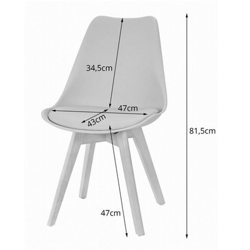 Casa si Gradina - Mobilier - Scaune si fotolii - Scaune - Scaun bucatarie/living, Artool, Mark, PP, lemn, alb, 49x43x82 cm - Infinity.ro