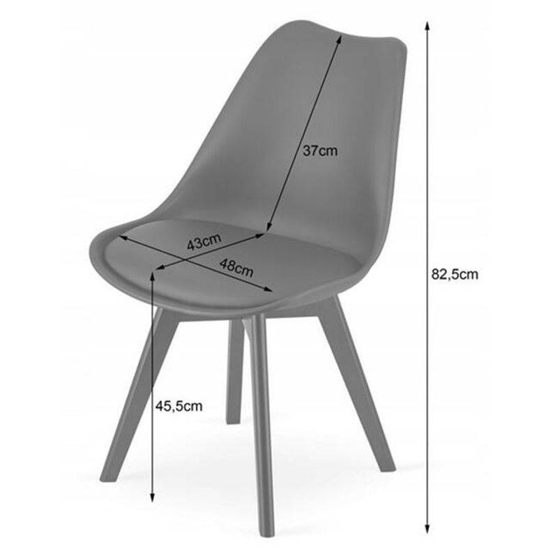 Casa si Gradina - Mobilier - Scaune si fotolii - Scaune - Scaun bucatarie/living, Artool, Mark, PP, lemn, negru, 49x55.5x82.5 cm - Infinity.ro