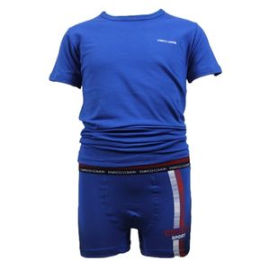Set tricou si boxeri baieti Enrico Coveri, Albastru deschis