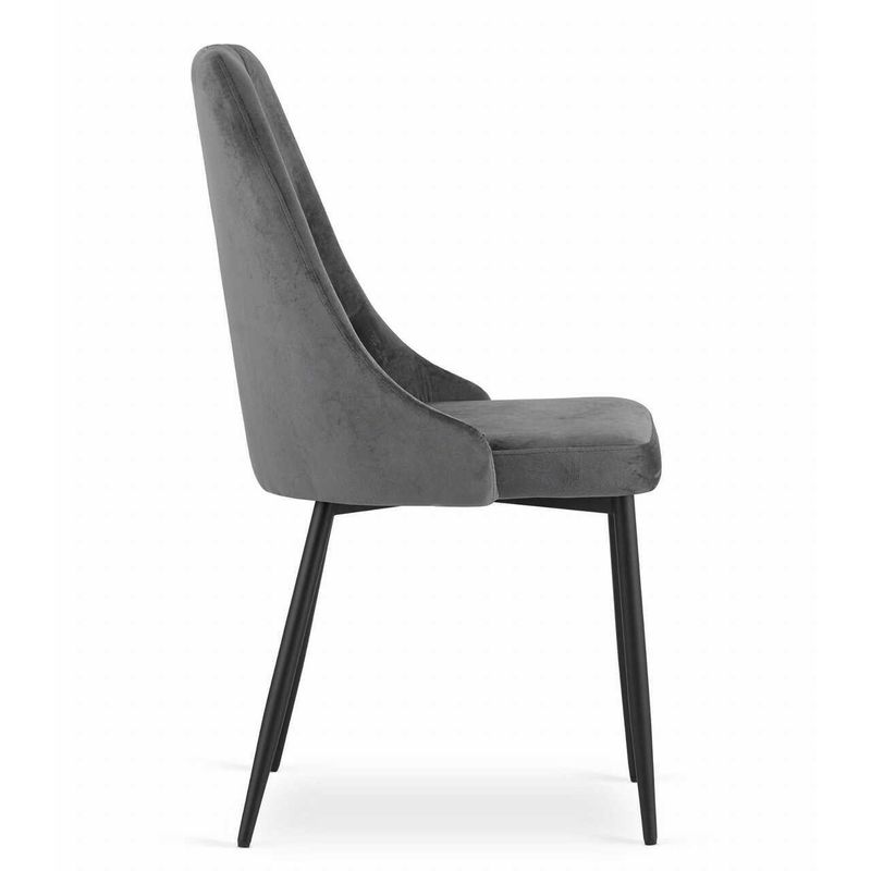 Casa si Gradina - Mobilier - Scaune si fotolii - Scaune - Scaun bucatarie/living, Artool, Imola, catifea, metal, gri, 48.5x61x93.5 cm - Infinity.ro