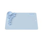 Carti si Birotica - Rechizite - Pictura si desen - Pensule si accesorii pictura - Covoras pictura tip planseta, cu 8 recipiente si suport pentru fixare, silicon, 39,5x29, 5 cm, multifunctional, albastru - Infinity.ro