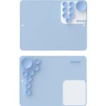Carti si Birotica - Rechizite - Pictura si desen - Pensule si accesorii pictura - Covoras pictura tip planseta, cu 8 recipiente si suport pentru fixare, silicon, 39,5x29, 5 cm, multifunctional, albastru - Infinity.ro