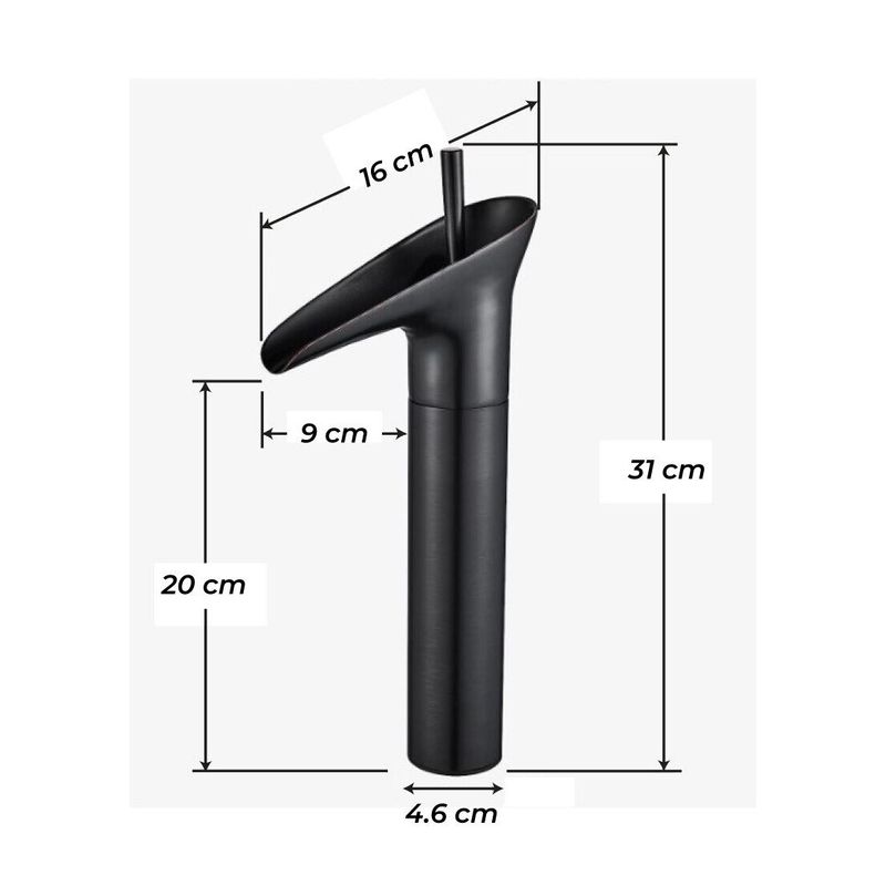 Casa si Gradina - Sanitare - Lavoar baie si accesorii - Baterii sanitare - Baterie sanitara pentru lavoar, inalta, vintage, pentru chiuveta baie, cartus ceramic, negru mat, montare pe blat - Infinity.ro