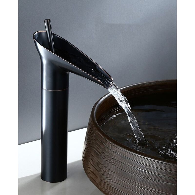 Casa si Gradina - Sanitare - Lavoar baie si accesorii - Baterii sanitare - Baterie sanitara pentru lavoar, inalta, vintage, pentru chiuveta baie, cartus ceramic, negru mat, montare pe blat - Infinity.ro