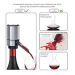 Casa si Gradina - Bucatarie si vesela - Accesorii bar - Carafe si decantoare - Decantor cu aerator electric, baza suport, usor de utilizat si depozitat, elegant, tub metalic retractabil, baterii AAA - Infinity.ro