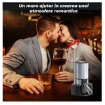 Casa si Gradina - Bucatarie si vesela - Accesorii bar - Carafe si decantoare - Decantor cu aerator electric, baza suport, usor de utilizat si depozitat, elegant, tub metalic retractabil, baterii AAA - Infinity.ro