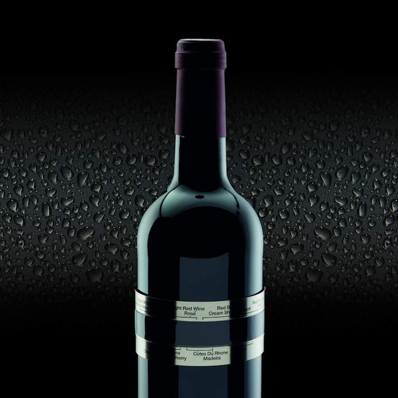 Casa si Gradina - Bucatarie si vesela - Ustensile bucatarie - Termometre bucatarie - Termometru tip brau metalic, pentru sticle de vin, afisaj digital, inox, temperatura intre +4 - 24 °C, fixare pe sticla - Infinity.ro