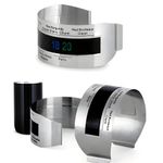 Casa si Gradina - Bucatarie si vesela - Ustensile bucatarie - Termometre bucatarie - Termometru tip brau metalic, pentru sticle de vin, afisaj digital, inox, temperatura intre +4 - 24 °C, fixare pe sticla - Infinity.ro