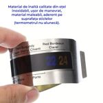 Casa si Gradina - Bucatarie si vesela - Ustensile bucatarie - Termometre bucatarie - Termometru tip brau metalic, pentru sticle de vin, afisaj digital, inox, temperatura intre +4 - 24 °C, fixare pe sticla - Infinity.ro
