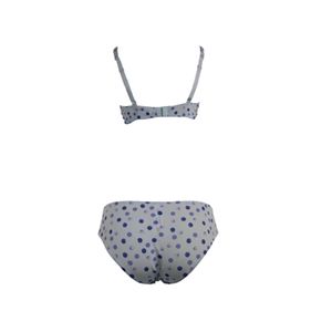 Set sutien si chiloti Big Bubble Curvy Infiore, Albastru deschis