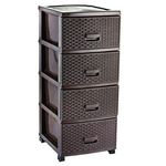 Casa si Gradina - Mobilier - Dulapuri si sifoniere - Dulapuri - Dulap pentru depozitare, din plastic, ratan maro-bej, ALK 01 - Infinity.ro