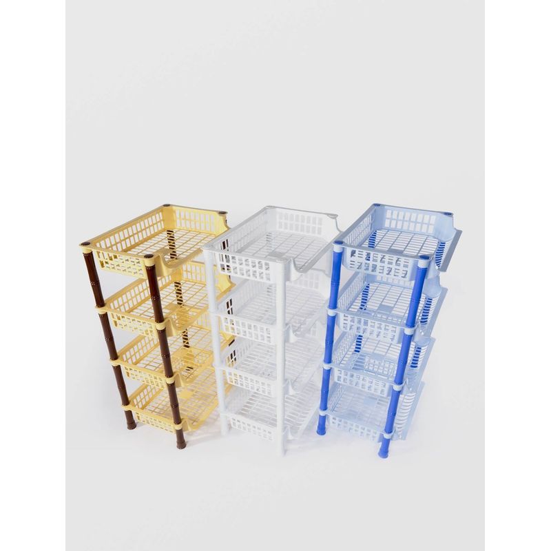 Casa si Gradina - Mobilier - Biblioteci si rafturi - Rafturi - Etajera plastic sterk 4 nivele 70 x 41x 29 diverse culori - Infinity.ro
