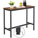 Casa si Gradina - Mobilier - Mese si birouri - Mese bucatarie si dining - Masa pentru bucatarie/living/bar, Artool, inalta, pal si otel, maro rustic, 100x40x90 cm - Infinity.ro