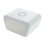 Laptop, Telefoane si Tablete - Telefoane mobile si accesorii - Accesorii Telefoane - Incarcatoare telefoane - Incarcator Wireless, Fast Charging cu Ceas Digital si Termometru incorporat, 11 x 8 x 6.5 cm, Alb - Infinity.ro