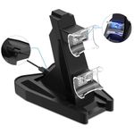 PC, gaming si accesorii - Gaming - Accesorii gaming - Accesorii console gaming - Statie de incarcare duala cu LED pentru controlere PlayStation 5, Negru - Infinity.ro