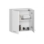 Casa si Gradina - Mobilier - Mobilier baie - Corpuri baie - Dulap baie, suspendat, placa laminata, 2 rafturi, 2 usi, alb, 60x22.5x60 cm - Infinity.ro