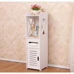 Casa si Gradina - Mobilier - Mobilier baie - Comode baie - Dulap baie, Mufart, 2 rafturi, 1 sertar, 1 usa, alb, 25x21.5x80 cm - Infinity.ro